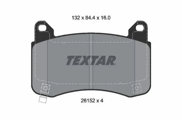Textar Brake Pads Full Set Of 4 Front 2615201 - image 4