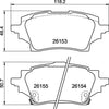 Textar Brake Pads Full Set Of 4 Rear With Accessories 2615301 thumbnail