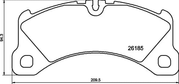 Textar Brake Pads Full Set Of 4 Front 2618501 - image 5