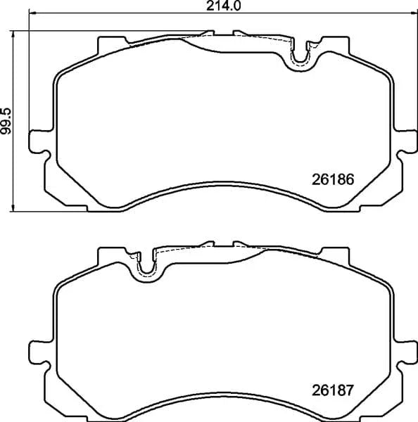 Textar Brake Pads Full Set Of 4 Front With Accessories 2618601 - image 5