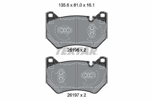 Textar Brake Pads Full Set Of 4 Front 2619601 - image 4