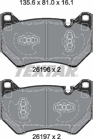 Textar Brake Pads Full Set Of 4 Front 2619601 - image 5