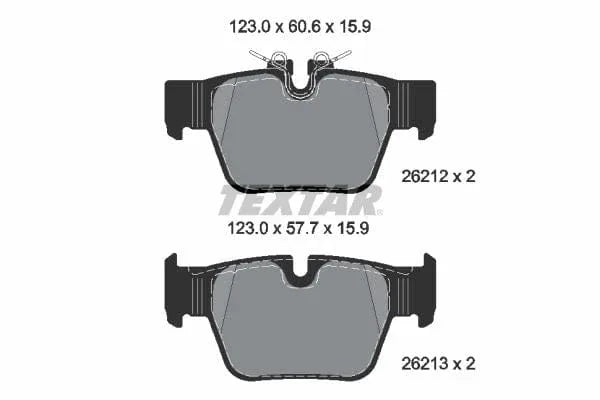 Textar Brake Pads Set Brake Pads Full Set Of 4 Rear 2621201 - image 4
