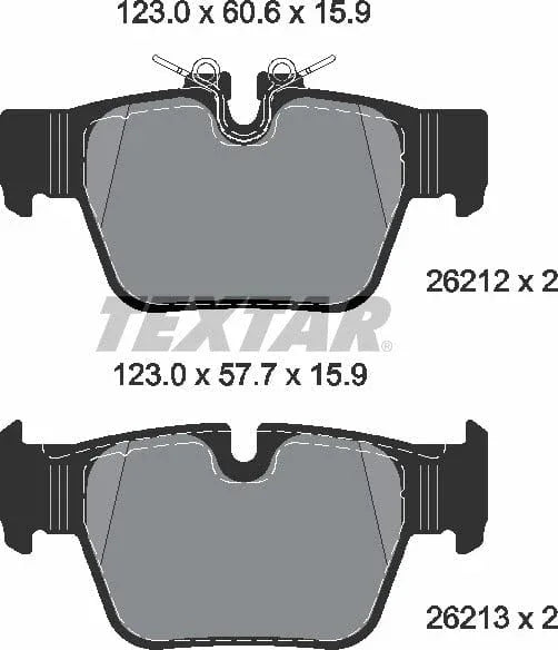 Textar Brake Pads Set Brake Pads Full Set Of 4 Rear 2621201 - image 5