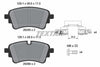 Textar Brake Pads Full Set Of 4 Rear With Brake Caliper Screws With Accessories 2626501 thumbnail