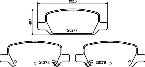Textar Brake Pads Full Set Of 4 Rear With Accessories 2627701 - image 5