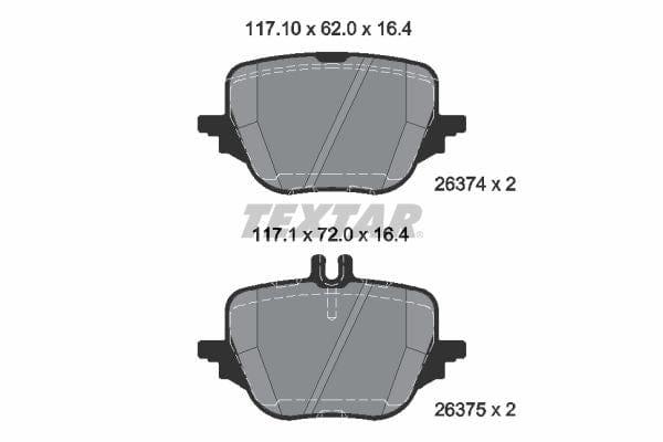 Textar Brake Pads Set Brake Pads Full Set Of 4 Rear 2637401 - image 4