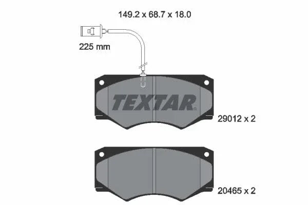 Textar Brake Pads Full Set Of 4 Front 2901201 - image 4