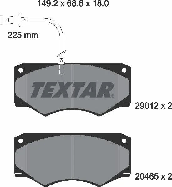 Textar Brake Pads Full Set Of 4 Front 2901201 - image 6