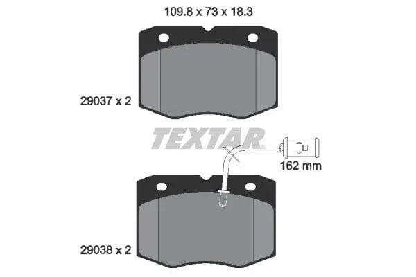 Textar Brake Pads Full Set Of 4 Front 2903701 - image 4