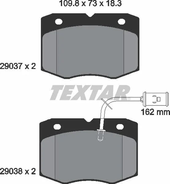 Textar Brake Pads Full Set Of 4 Front 2903701 - image 6