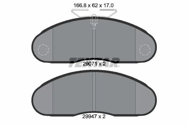 Textar Brake Pads Full Set Of 4 Front 2907102 - image 4