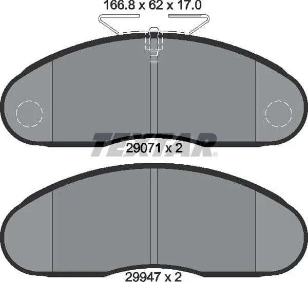 Textar Brake Pads Full Set Of 4 Front 2907102 - image 6