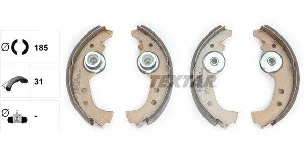 Textar Brake Shoes Full Set Of 4 Front Or Rear 91005900 - image 4
