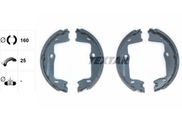 Textar Parking Brake Shoes Set Of 4 Fits Rear Axle 91018400 - image 3