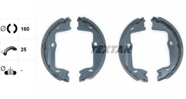 Textar Parking Brake Shoes Set Of 4 Fits Rear Axle 91018400 - image 4