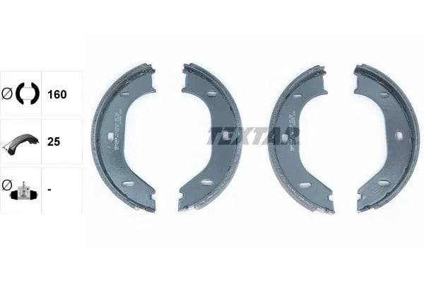 Textar Parking Brake Shoes Set Of 4 Fits Rear Axle 91020200 - image 3