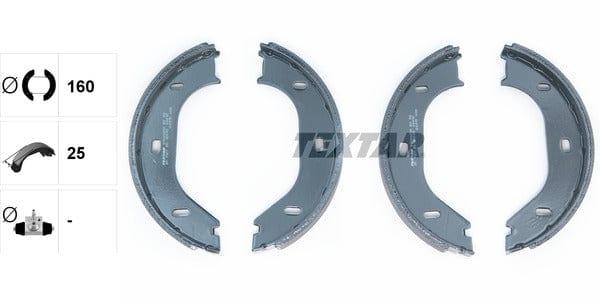 Textar Parking Brake Shoes Set Of 4 Fits Rear Axle 91020200 - image 4