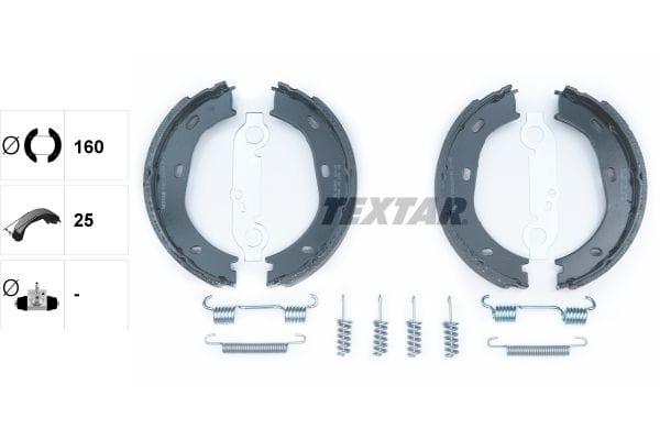 Textar Parking Brake Shoes Set Of 4 Fits Rear Axle 91025900 - image 3