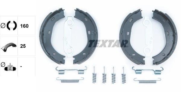 Textar Parking Brake Shoes Set Of 4 Fits Rear Axle 91025900 - image 4