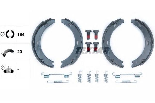 Textar Parking Brake Shoes Set Of 4 Fits Rear Axle 91032800 - image 3