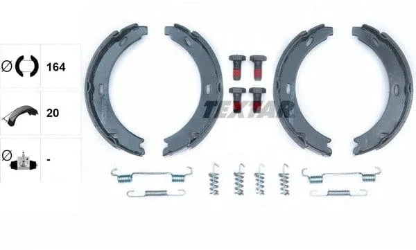 Textar Parking Brake Shoes Set Of 4 Fits Rear Axle 91032800 - image 4