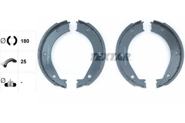 Textar Parking Brake Shoes Set Of 4 Fits Rear Axle 91033400 - image 3