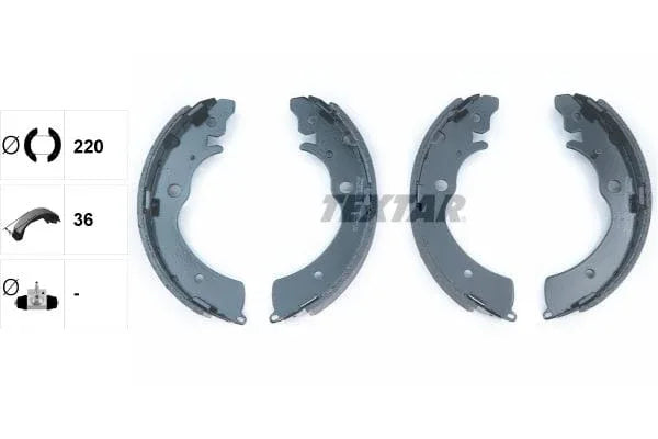 Textar Brake Shoes Full Set Of 4 Rear 91042300 - image 3