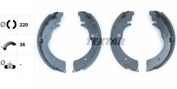 Textar Brake Shoes Full Set Of 4 Rear 91042300 - image 4