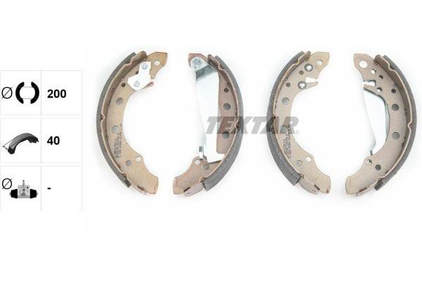 Textar Brake Shoes Full Set Of 4 Rear With Handbrake Lever 91044700 - image 3