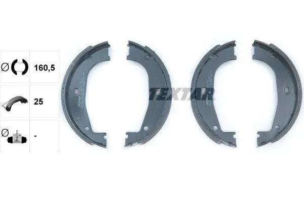 Textar Parking Brake Shoes Set Of 4 Fits Rear Axle 91045500 - image 3