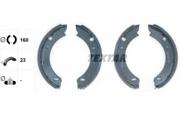 Textar Parking Brake Shoes Set Of 4 Fits Rear Axle 91048301 - image 3