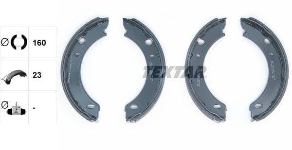 Textar Parking Brake Shoes Set Of 4 Fits Rear Axle 91048301 - image 4