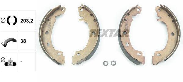 Textar Brake Shoes Full Set Of 4 Rear 91049500 - image 4
