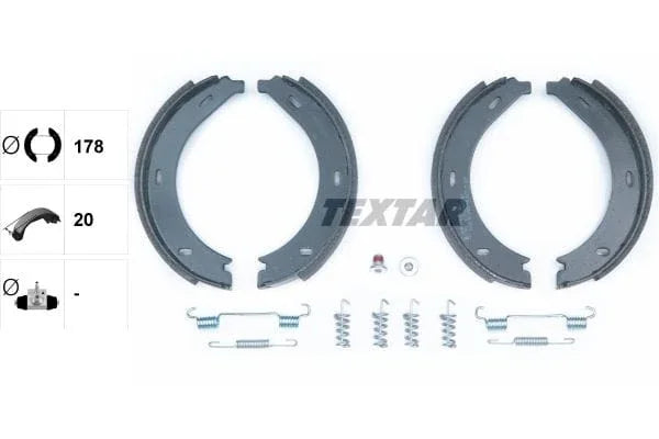 Textar Parking Brake Shoes Set Of 4 Fits Rear Axle 91054600 - image 3