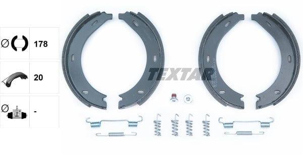 Textar Parking Brake Shoes Set Of 4 Fits Rear Axle 91054600 - image 4