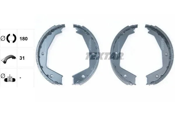 Textar Parking Brake Shoes Set Of 4 Fits Rear Axle 91054700 - image 3