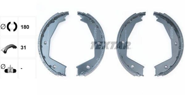 Textar Parking Brake Shoes Set Of 4 Fits Rear Axle 91054700 - image 4