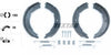 Textar Parking Brake Shoes Set Of 4 Fits Rear Axle 91054800 thumbnail