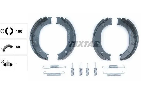 Textar Parking Brake Shoes Set Of 4 Fits Rear Axle 91055100 - image 3