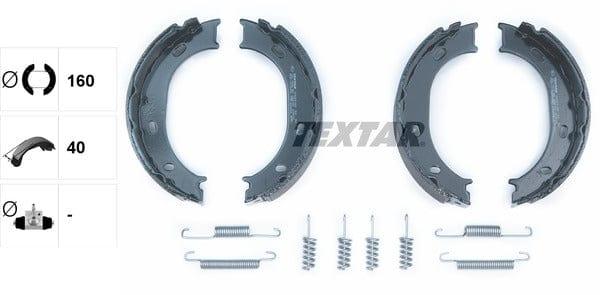 Textar Parking Brake Shoes Set Of 4 Fits Rear Axle 91055100 - image 4