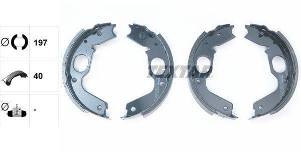 Textar Parking Brake Shoes Set Of 4 Fits Rear Axle 91056900 - image 4
