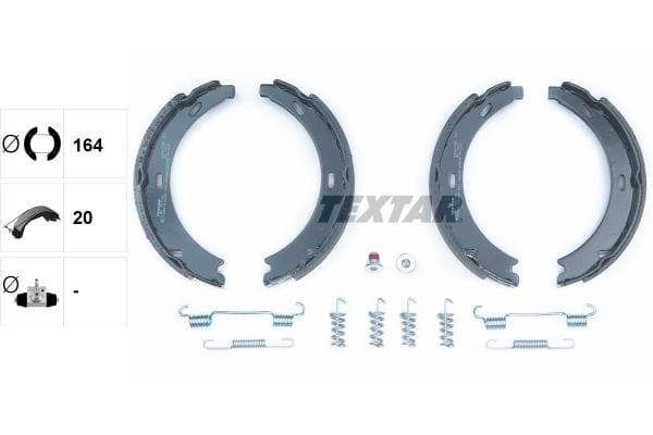 Textar Parking Brake Shoes Set Of 4 Fits Rear Axle 91057100 - image 3