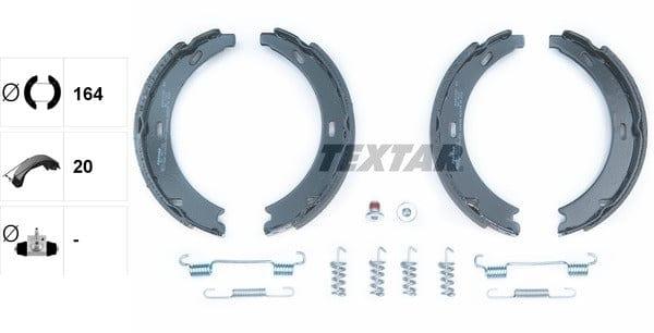 Textar Parking Brake Shoes Set Of 4 Fits Rear Axle 91057100 - image 4