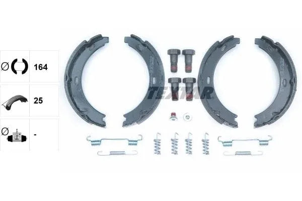 Textar Parking Brake Shoes Set Of 4 Fits Rear Axle 91057200 - image 3