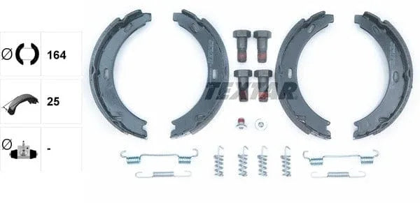 Textar Parking Brake Shoes Set Of 4 Fits Rear Axle 91057200 - image 4