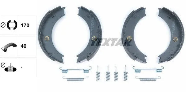 Textar Parking Brake Shoes Set Of 4 Fits Rear Axle 91057900 - image 4