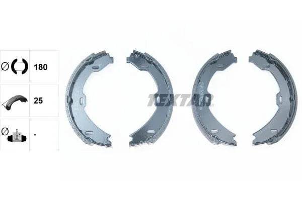Textar Parking Brake Shoes Set Of 4 Fits Rear Axle 91058900 - image 3