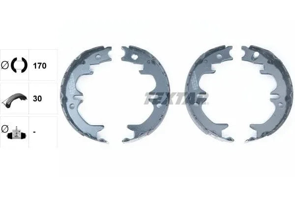 Textar Parking Brake Shoes Set Of 4 Fits Rear Axle 91059400 - image 3