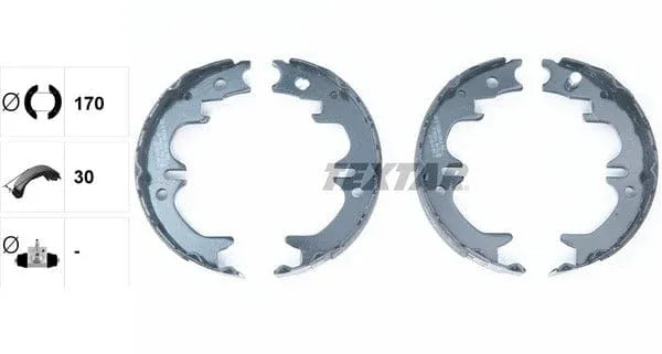 Textar Parking Brake Shoes Set Of 4 Fits Rear Axle 91059400 - image 4